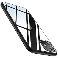 Amizee Compatible with iPhone 11 Case Non-Yellowing Crystal Clear Back Protective Cover Slim Thin Phone Case for iPhone 11 (Black)