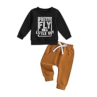Toddler Baby Boy St Patrick's Day Outfit Clover Print Sweatshirt Tops Elastic Waist Pants Newborn Baby Clothing Set