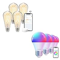 Smart Edison Light Bulbs ST19 4-Pack & WiFi A19 4-Pack