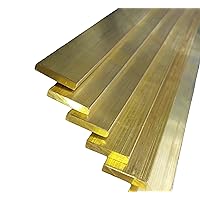 Brass Flat Bar 5mm x 50mm x 74.8 inch / 1900mm Long, 1 Pcs C360 Rectangle Square Metal Solid Brass Bars Stock for Knife Making, Craft Hobby from Bopaodao
