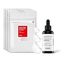 COSRX Post Acne Mark Recovery- Acne Pimple Master Pach (96 counts) + Vitamin 23% Serum, Spot Treatment Patches and Pure Vitamin Serum for Blemish & Dark Spots Treatment, Korean Skincare