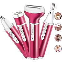 Purple 4 in 1 USB Women Electric Hair Removal Epilator Body Facial Hair Removal Shaver by 24/7 Store