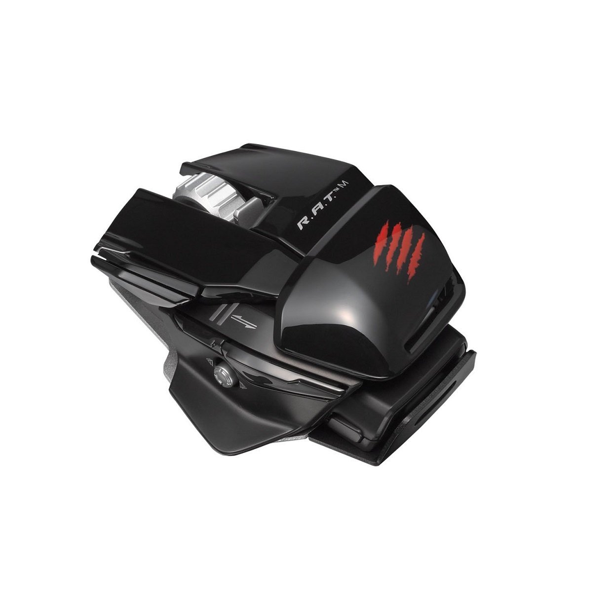 NEW Mad Catz R.A.T M Wireless Mobile Gaming Laser Mouse for PC Mac Gloss Black 
