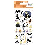 28 puffies Stickers Halloween - Witch