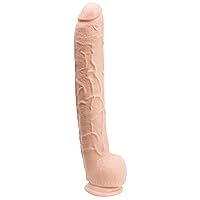 DOC JOHNSON - Classic Dick Rambone 17 Inch Adult Toy, Suction Cup Base, Handsfree Play, Lifelike and Realistic Adult Toy for Women, Men, Experienced Adult Couples, Body Safe, Easy to Use (White)