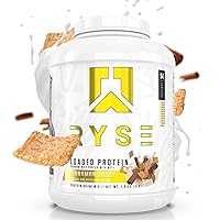 RYSE Up Supplements Loaded Protein Powder | 25g Whey Protein Isolate & Concentrate | with Prebiotic Fiber & MCTs | Low Carbs & Low Sugar | 54 Servings (Cinnamon Toast)