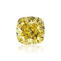 0.33 ct. GIA Certified Diamond, Cushion Modified Brilliant Cut, FIY - Fancy Intense Yellow Color, VS1 Clarity Perfect To Set In Jewelry Rare Engagement Gift Ring