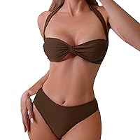 Two Piece Swimsuit for Women Tummy Control Plus Size White Bikini Sets for Women Girls Swimsuit with Shorts B