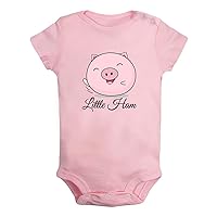 Little Ham Funny Rompers, Newborn Baby Bodysuits, Infant Cute Pig Jumpsuits, 0-24 Months Babies One-Piece Outfits