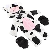 ERINGOGO 1 Set 18 Inch Doll Cow Costumes Kids Dress up Party Costume 18 Inch Doll Outfit 18 Inch Doll Pjs Lovely Outfits Baby Costume Doll Decor Cow Pajamas Animal Cloth Jumpsuit Child