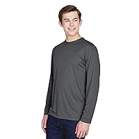 AquaGuard Men's UV40+ Sun Protection Long Sleeve Performance T-Shirt, Moisture Wicking, Quick Dry
