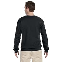 8 oz., 50/50 NuBlend Fleece Crew, Medium, BLACK