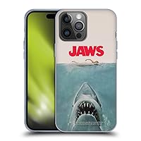 Head Case Designs Officially Licensed Jaws Poster I Key Art Soft Gel Case Compatible with Apple iPhone 14 Pro Max