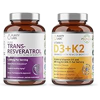 Vitamin D3 K2 & Pure Trans-Resveratrol Supplement