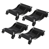 Heavy Duty Car Dolly 4 Pack, 6000 lbs Wheel Dolly Car Tire Stake with Brakes, Car Tire Dolly Cart with Wheels, Vehicle Dollies for Moving, Car Repair