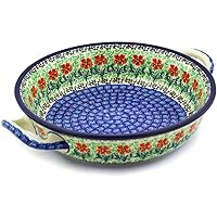Polish Pottery Baker - Round with Handles - 8