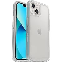 OtterBox iPhone 13 (ONLY) Symmetry Series Case - CLEAR, ultra-sleek, wireless charging compatible, raised edges protect camera & screen