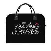 I Am Loved Travel Tote Bag Large Capacity Laptop Bags Beach Handbag Lightweight Crossbody Shoulder Bags for Office