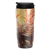 Phoenix Chicken Coffee Mug with Lid Insulated Tumbler Reusable Travel Mug 350ml