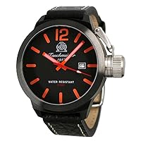 T0162 German Military Divers' Watch 20 ATM Water Resistance Black Leather Strap