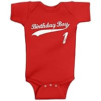 Threadrock Baby Boys' Birthday Boy 1 Year Old Infant Bodysuit