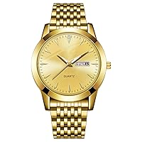 Men's Wrist Watches Fashion Business Dress Stainless Steel Wristwatch for Men