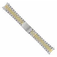 Ewatchparts 19MM JUBILEE WATCH BAND BRACELET COMPATIBLE WITH 34MM ROLEX AIRKING 1500, 15000 TWO TONE