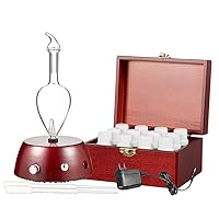 Super Explorer Aromatherapy Kit by Organic Aromas - 1 Elegance Essential Oil Diffuser and 12 100% Pure Essential Oils in 10ml Bottles - Handsome Wooden Storage Box