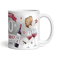 30th Birthday Gift Red Wine Photo Tea Coffee Cup Personalized Mug |Personalized Birthday Mug | Photo Mug | Picture Mug | Personalized Mug | 30th Birthday | 30 Years Old |Custom Gift