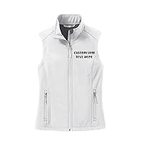 INK STITCH Ladies Custom Embroidery Design Your Own Logo Text Soft Shell Vests