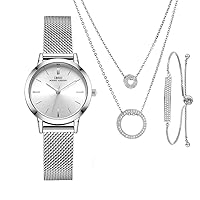 Women Watches Sets Gifts for Women Mom Wife Quartz Wrist Watch Bracelet Set