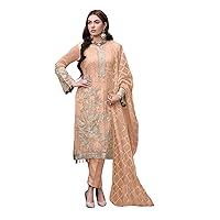 Ready to wear Muslim Woman's Georgette Embroidery Pakistani salwar kameez 7694