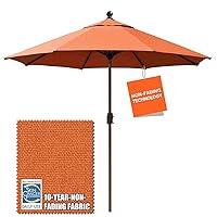 EliteShade USA 10-Year-Non-Fading 9Ft Market Umbrella Patio Umbrella Outdoor Table Umbrella with Ventilation, Rust