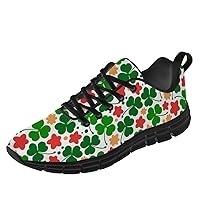 St Patricks Day Shoes for Women Men Running Walking Tennis Comfortable Sneakers Clover Shoes Gifts for Women Men