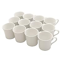 (Commercial Use) United Arab Emirates RAK Porcelain FINE Dine Coffee Cup 7.8 fl oz (200 cc), Set of 12