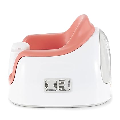Bumbo Baby Infant Toddler Soft Foam Multi Seat with Tray and Buckle Straps and Buckle Straps, Coral