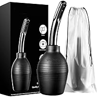 310 ML Anal Douche Enema Bulb with Storage Bag,Vaginal Douche Enema Cleaner for Women or Man ( Black)