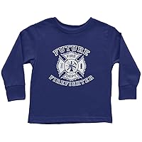 Threadrock Little Boys' Future Firefighter Toddler L/S T-Shirt