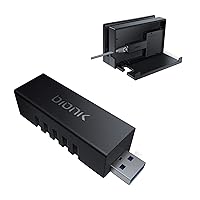 Bionik Giganet Adapter USB 3.0 to Wired Ethernet: Compatible with Nintendo Switch, Fully Hidden In-Dock Size, Gigabit 10/100/1000 LAN Port, High Airflow Grill Pattern