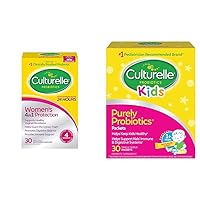 Culturelle Women's and Kids Daily Probiotics - Digestive, Immune Health - 30 Count Capsules and 30 Single Packets
