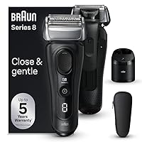 Braun Series 8 8560cc Electric Razor for Men, 4+1 Shaving Elements & Precision Long Hair Trimmer, 5in1 SmartCare Center, Close & Gentle Even on Dense Beards, Wet & Dry Electric Razor, 60min Runtime