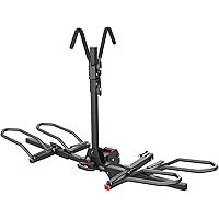 KYX Bike Rack for Car Hitch Mount for 2 Bikes Up to 180LBS Load, E-Bike Platform Rack Quick Tilt Release, Foldable, Anti-Wobble and Double Lock System Bicycle Car Rack for 2'' Receiver, SUV, RV