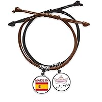 Made in Spain Country Love Bracelet Rope Hand Chain Leather Princess Wristband