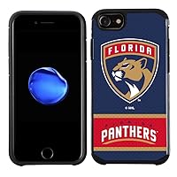 Apple iPhone 8/ iPhone 7/ iPhone 6S/ iPhone 6 - NHL Licensed Florida Panthers Blue Jersey Textured Back Cover on Black TPU Skin