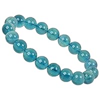 ELEDORO Stretch bracelet made of genuine gemstone beads 10 mm: for energy and harmony