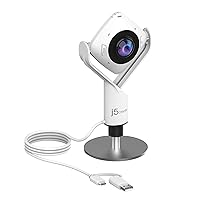 j5create 360 Degree All Around Meeting Webcam - 1080P HD Video Conference Camera with High Fidelity Microphone, USB-C | for Video Conferencing, Online Classes (JVCU360)