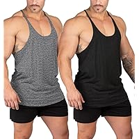 Stringer Bodybuilding Tank Tops Low Cut Off Gym Workout Training Stretch Polyester Quick Dry T Shirts