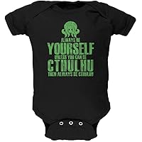 Old Glory Always Be Yourself Cthulhu Black Soft Baby One Piece - 0-3 Months