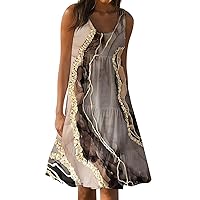 Casual Dresses for Women Womens Spring Dresses 2024 Spring Dress for Women Plus Size Sundress Beach Dress Dresses for Women 2024 Dresses for Women Floral Dress Womens Casual Beige 3XL