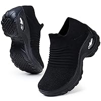 HKR Women's Walking Shoes Arch Support Knit Upper Non Slip Shoes Breathable Lightweight for Plantar Fasciitis